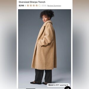 ALO Yoga Oversized Sherpa Trench Coat - Tan